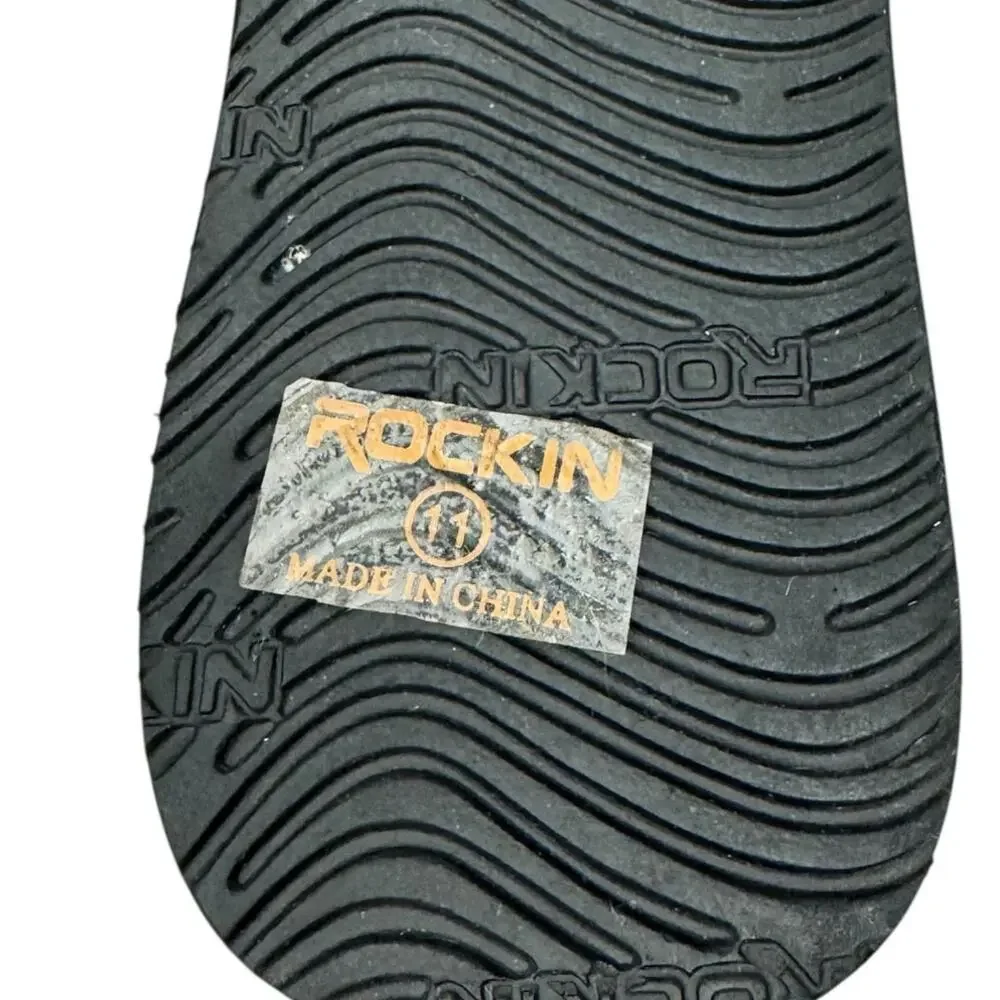 Rockin Brown Faux Suede Lightweight Padded Breathable Flip Flops Sz‎ 11 Comfort